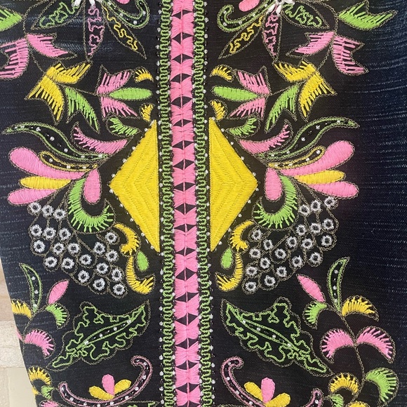 VINTAGE CHRISTIAN LACROIX Embroidered floral Jeans - - Picture 5 of 12